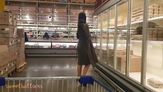 Sweetbuttocks - naked girl walks in the supermarket-4