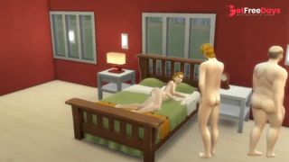 [GetFreeDays.com] Homero y Bart se divierten con la zorra de Lisa en Sims4 Sex Stream November 2022-4