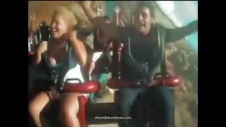 Boob fail at the rollercoaster funny park-2