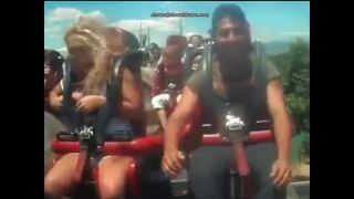 Boob fail at the rollercoaster funny park-7