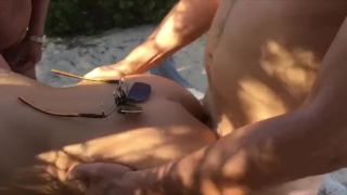 Alex Leslie - Random Passers-by Tear my Girlfriend's Pussy on a Public Beach, People Walk -9