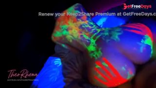 [GetFreeDays.com] Neon Glow Hardcore  Wild Fluorescent Sex on the Bed with TheoRhena Sex Film July 2023-8