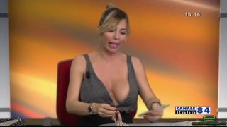 Teleshopping with big nipple slip-6