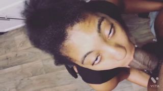 Throat I mean I can’t even pass on her she the throat goat watch her suck my bbc in public ebony petite dol-5