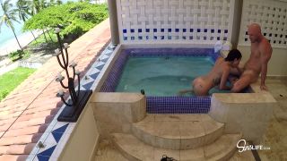Sins life with kissa in underwater hot tub-5