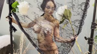 Monika Fox - Monika Fox Naked With Flowers Behind A Veil-1