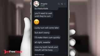 [GetFreeDays.com] Hentai JOI NTR Girlfriend Phone Messages and Censorship App Porn Video March 2023-8