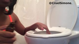 video 19 CruelSimone Popping Toilet Licking Loser. | ebony | fetish porn japanese panty fetish-4