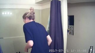 Beauty blonde girl in the bathroom. hidden cam-9