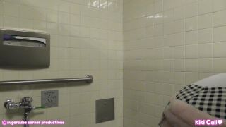 Kiki Cali – Airport bathroom self-fuck punishment on teen -7