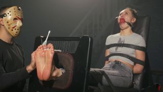 Tickling Her Sexy Bare Feet in Stocks   BallGag Ivanka RFStudioProduction (Blonde porn)-3