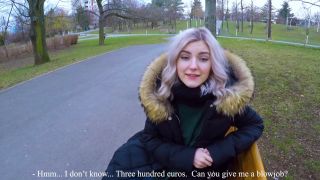 Eva Elfie Cute Teen Suck Cock Public in the Park (Amateur porn)-0