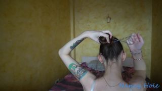 online adult video 22 Nancy Hole - Girl Got Cum on Her Hair and Made Herself a Mask - teen - teen oral amateur-1