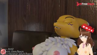 [GetFreeDays.com] Digimon Parody Guilmon fucks Renamon impregnates her with a huge load Furry animation - Jazziuu Porn Leak March 2023-5