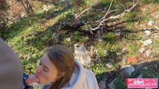 [GetFreeDays.com] Cute Girl Sucking Stranger Dick Outdoor While Hiking - He Fucked Her In Public Sex Clip October 2022-1