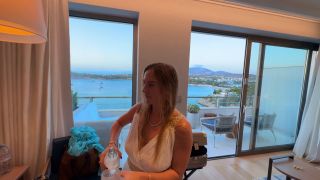 Hannah Louu - Cheating on Girlfriend with Hot Blonde Milf 1080P - Balcony fuck-1