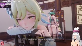 Jazziuu - Genshin Impact futanari hardcore sex sucking tits (Pinksama animation) - Jazziuu-1