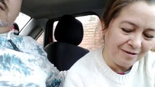 Amateur blowjob in the car caught in public-6