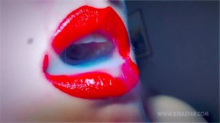 Miss Kira Star — Close up Red Lips Smoking - tease and denial - fetish porn bubblegum fetish-0