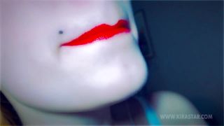 Miss Kira Star — Close up Red Lips Smoking - tease and denial - fetish porn bubblegum fetish-3