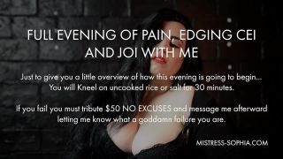 xxx clip 24 Mistress Sophia - Full Evening Of Pain, Edging, CEI And JOI With Me, bratty bunny femdom on pov -1