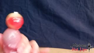 Amateur femdom blowjob and sounding with lollypop, multip...-9