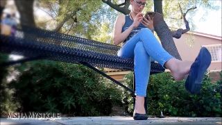 online xxx clip 47 Misha Mystique - College Girl on Bench Dangling Flats - foot - pov feet fetish worship-2