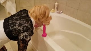 Pervert Sissy Kali takes care of her garden with an ass plug inside-7