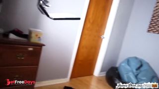 Teen Janice Griffith Plays with Big Cock behind the Scenes of First Video-3