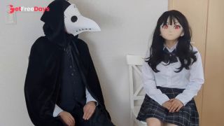 HENTAI Aibu. ruins. Maid. Masturbation with an electric massage machine.-9