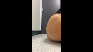 Ebony Babe Beats BBC Dildo in Office - Explicit Solo Sex Vid-8