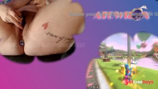 french gamer girl disturb by her follower on Mario kart english subtittle-8