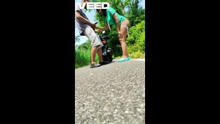 boricualovenyc - BIKER FEMALE GIVES BLOWJOB PUBLIC TRAIL OUTSIDE-2