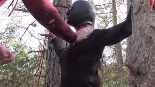 online xxx video 21 Outdoor sex in the wood. Wearing sexy clothes and high heels, bound, throated and fucked on public alexis fawx femdom-3