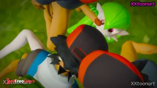 Pokemon 3D Hentai - No.281 Gardevoir ThreeSome with Ash-9