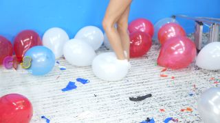 Custom Fetish - Bunny Stomps Balloons with Her Feet 4K - Fetish-0