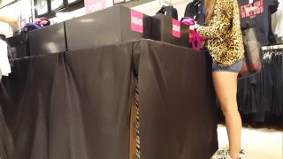 Candid vor teen shopping for lingerie with mom-5