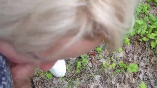 Blowjob A friend sucks my dick in a public park and swallows cum-6