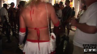 Lingerie Milf Body Paint Naked in Public Fest at Fantasy  Fest-5