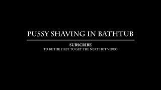 Hot Milf Beautiful MILF takes time to shave her hairy Pussy and Labia during a relaxing Bath-2