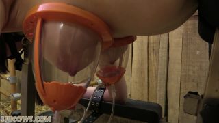 Cobie - bondage, breast training machine, gag, chastity belt (Full HD)-2