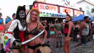 Nude Girls With Only Body Paint Out In Public On The Streets Of Fantasy Fest 2018 Key West Florida BBW!-9