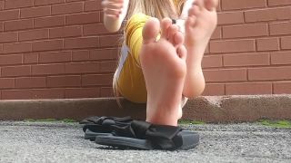 adult clip 37 OGFeet – Sativa Skies – fishnet sock removal 4 mins - femdom - femdom porn femdom strapon pegging-7