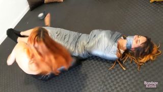 video 15 Bondage Kitties - Mummifies a clients jealous girlfriend - FullHD 1080p | femdom | lesbian girls femdom haircut-3