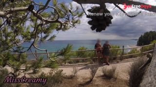 Dick flash - I pull out my cock in front of a French girl on the beach path and she helps me cum-8