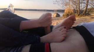 Oksifootjob – Public Footjob And Socksjob On The Beach 1920×1080 HD Foot-9