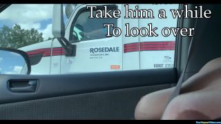 Hairy wife flashing truck drivers - Pussy-2