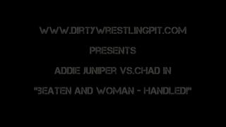 dirty wrestling pit  addie juniper  beaten and woman-handled  hand fetish-1