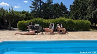 [K2S.CLUB] Mistress Lunatika - Multiple Caning At The Pool Full Clip - HD 720P-0