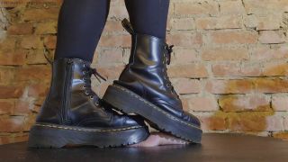 [K2S.CLUB] Mistress Dolores Slave - Sgt. Dolores BOOT CAMP - Hard Trampling Bootjob in Platform Dr. Martens - HD 720P-4